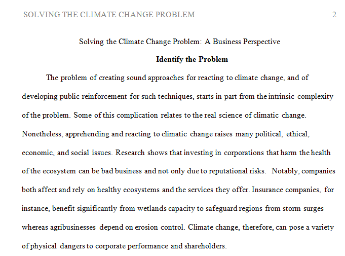 The problem of creating sound approaches for reacting to climate change and of developing public reinforcement 