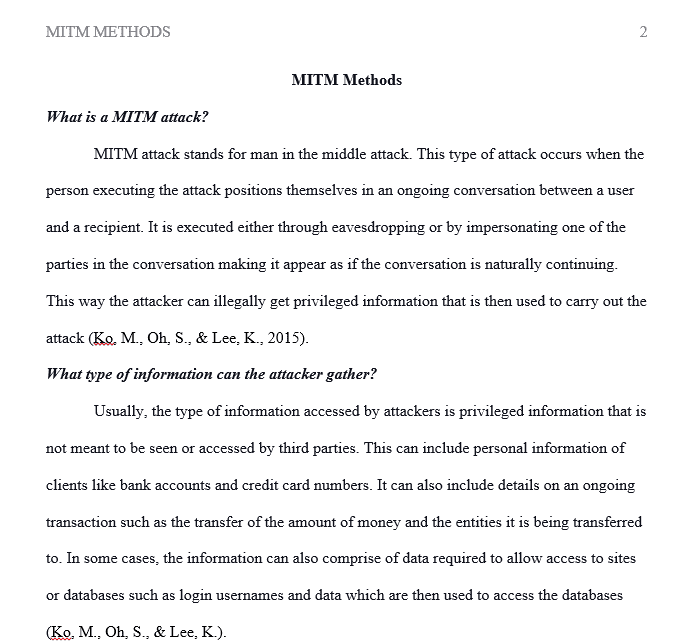 If you were to conduct a MITM attack  how would you go about it?