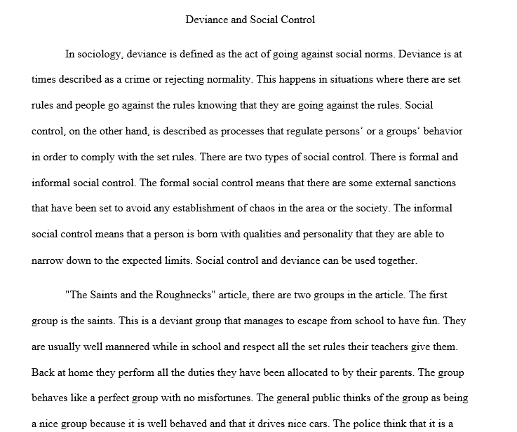 The article in this unit demonstrate how (A) people who commit deviant acts escape being labeled as deviant by others