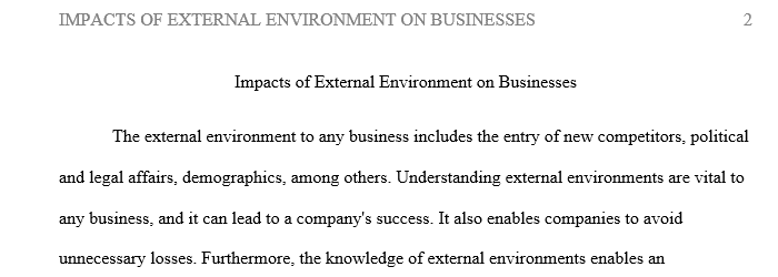Given the importance of understanding the external environment, why do some firms fail to do so?