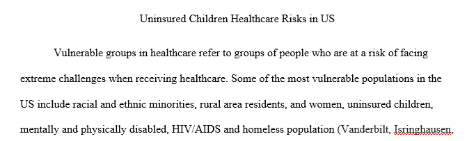 Identify and explain vulnerable populations in the United States as part of your background