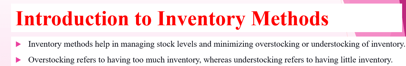 Prepare and submit an 8-10 slide PowerPoint presentation on Inventory Methods.