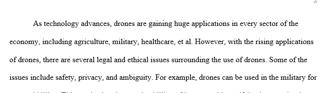 Write a one-paragraph essay arguing what should be done about Drones according to one of the six theories.
