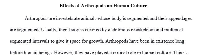 Arthropods have influenced human culture and society in many ways.