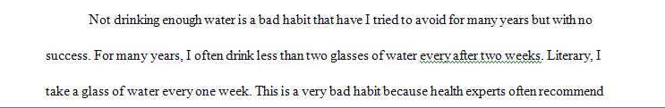 Effort to change your assigned bad habit over a period of 21 days.