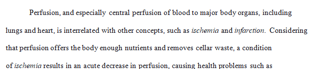 How would the other concepts interrelate with perfusion