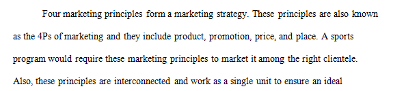 List the principles that should be observed in a marketing program.
