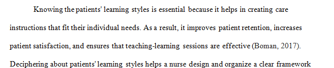 Why is it important to know the patient's learning style(s)