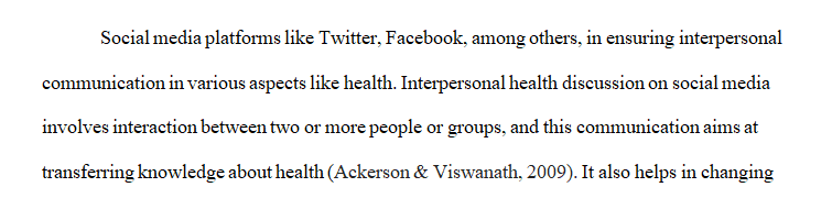 Analysis on interpersonal health discussion on social media