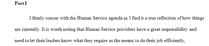 Chapter 18 of the text takes an aggressive adversarial role in accomplishing the human services agenda