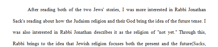Read two short passages by two very famous Jews - Rabbi Jonathan Sacks and Abraham Heschel.