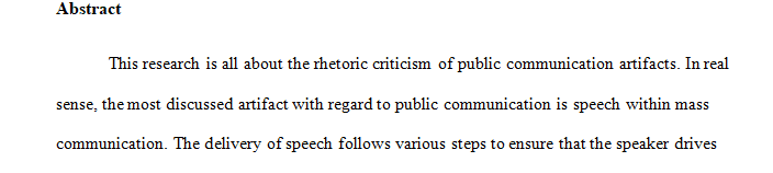 Rhetorical Critique of Public Communication Artifact