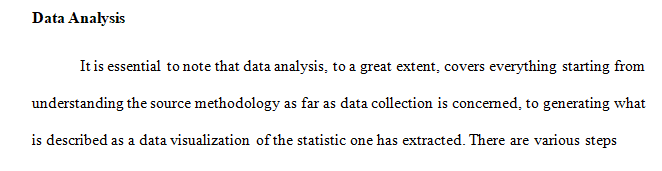 What are the three steps of an analysis