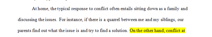 What is your typical response to conflict
