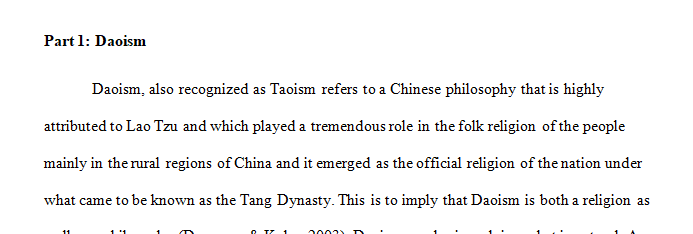 Write a 175- to 350-word summary of Daoism that includes a brief overview of significant events in the history of Daoism